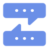 blue messaging bubbles
