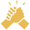yellow hands clasping